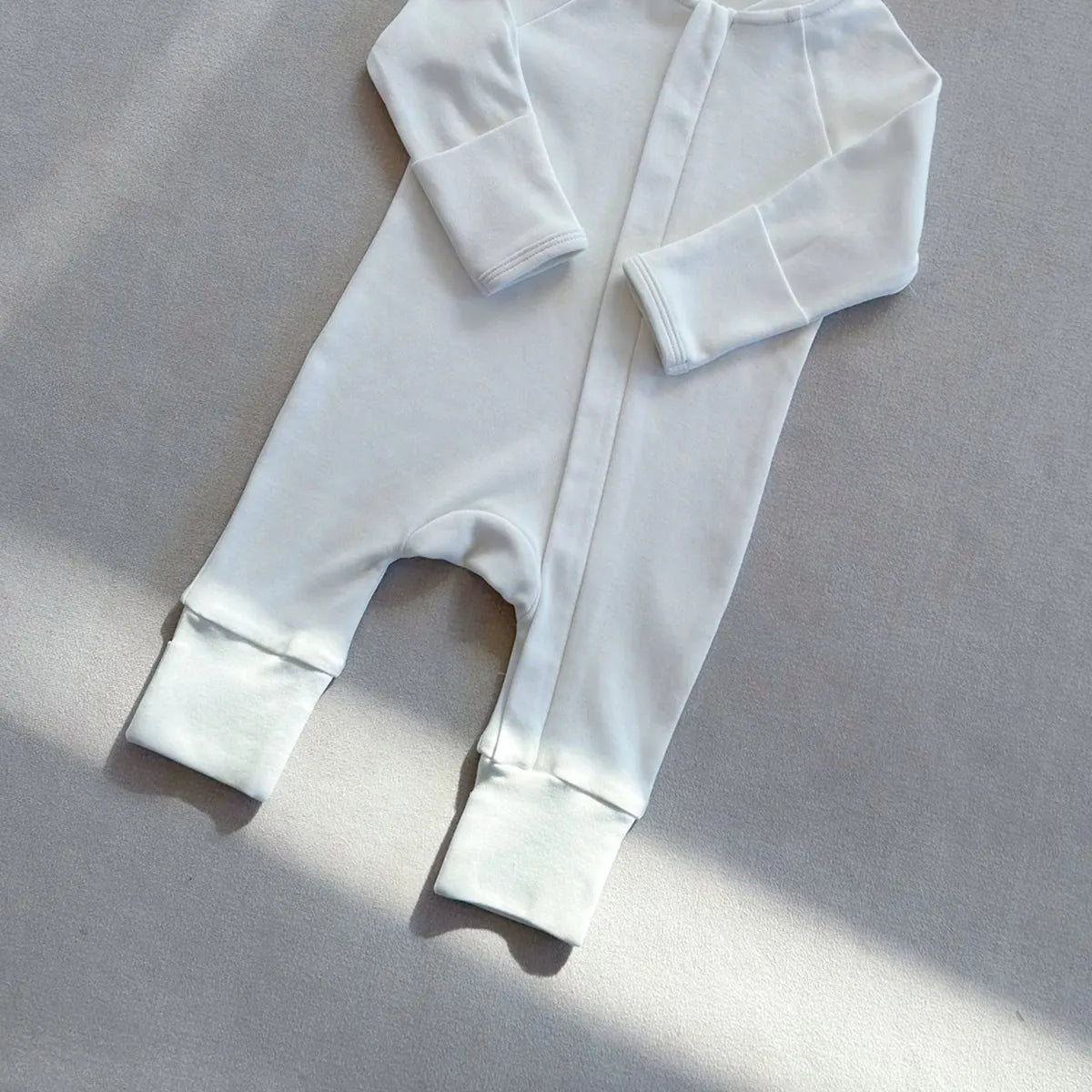 Long-Sleeve Zip-Up Baby Romper