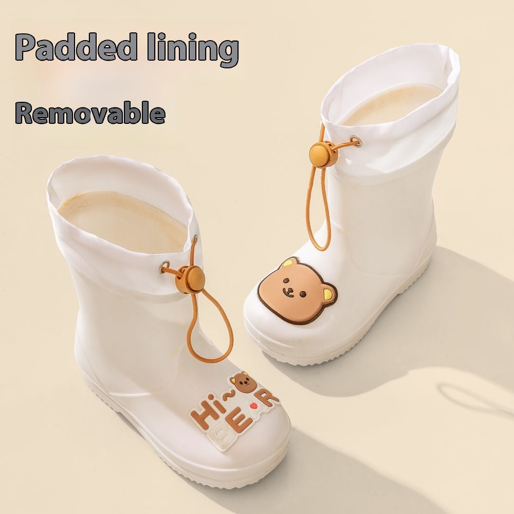 Children's Non-slip Drawstring Waterproof Rain Boots
