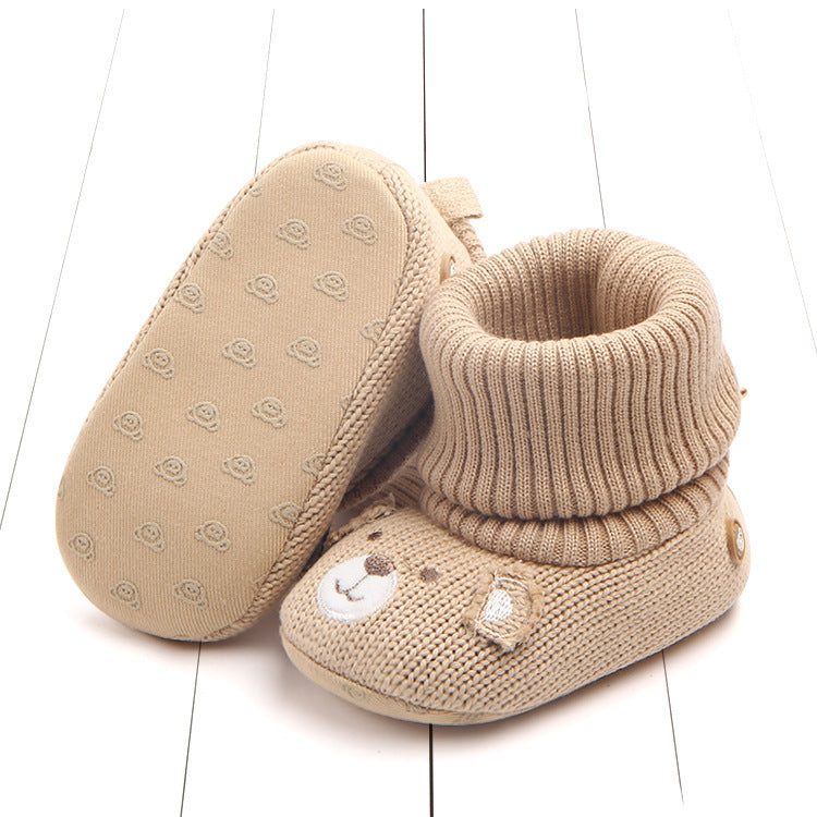 Autumn new cartoon woolen shoes baby toddler shoes - Wobakids