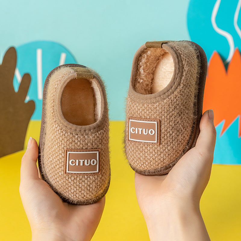 Children's Imitation Lamb Wool Baby Home Cotton Shoes Indoor Use - Wobakids