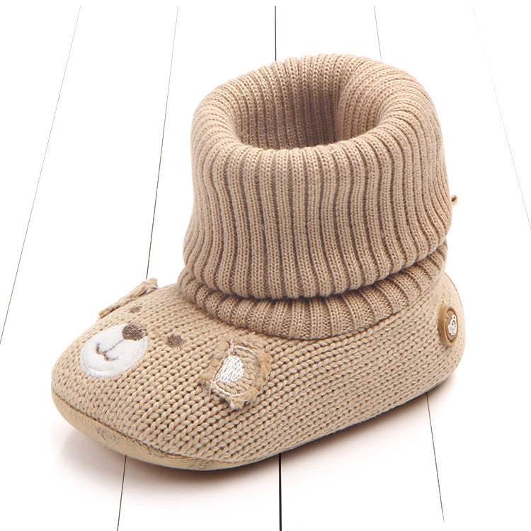 Autumn new cartoon woolen shoes baby toddler shoes - Wobakids