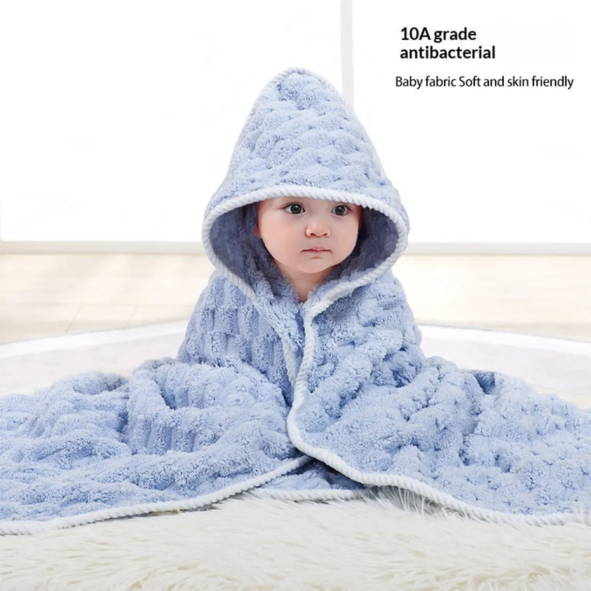 Kids Hooded Bathrobe Blanket