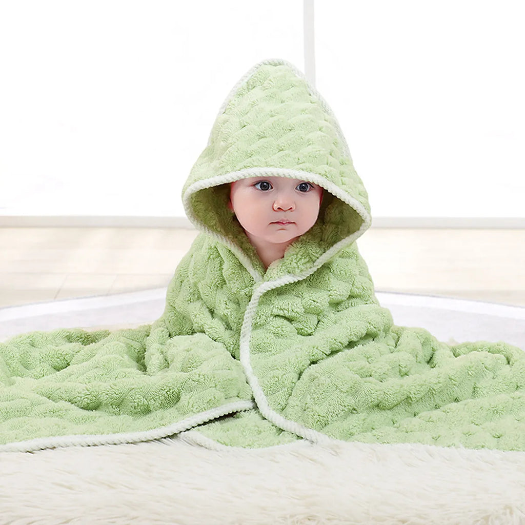 Kids Hooded Bathrobe Blanket