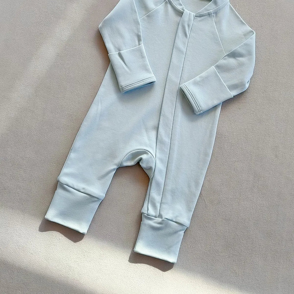 Long-Sleeve Zip-Up Baby Romper