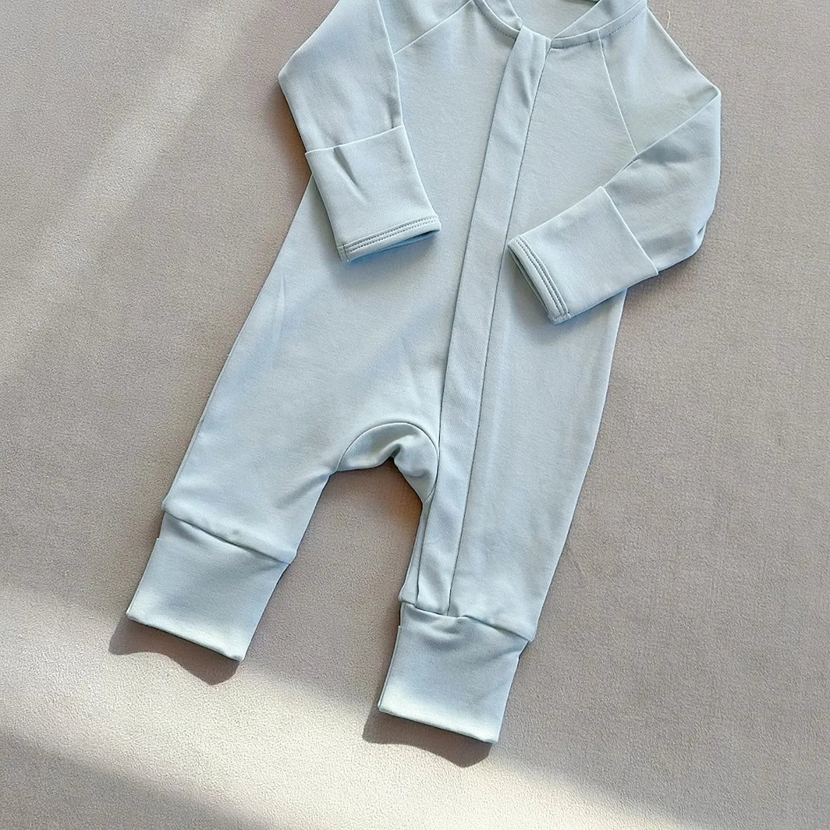 Long-Sleeve Zip-Up Baby Romper