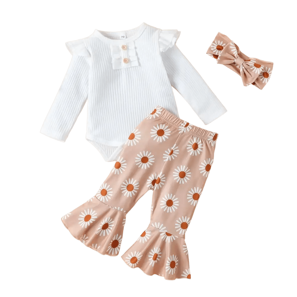 White ribbed suit solid color bodysuit with ruffled sleeves