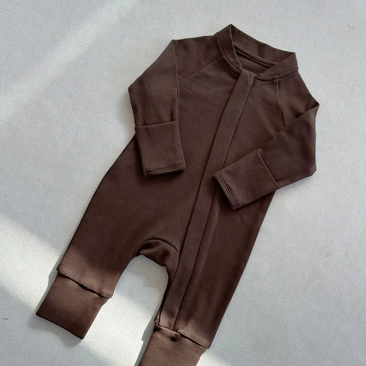 Long-Sleeve Zip-Up Baby Romper