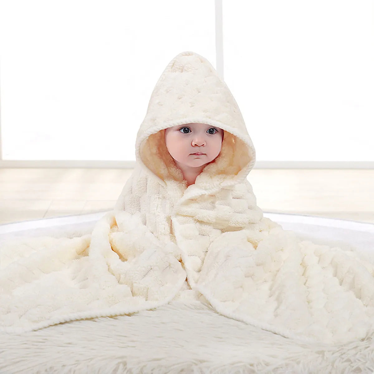 Kids Hooded Bathrobe Blanket