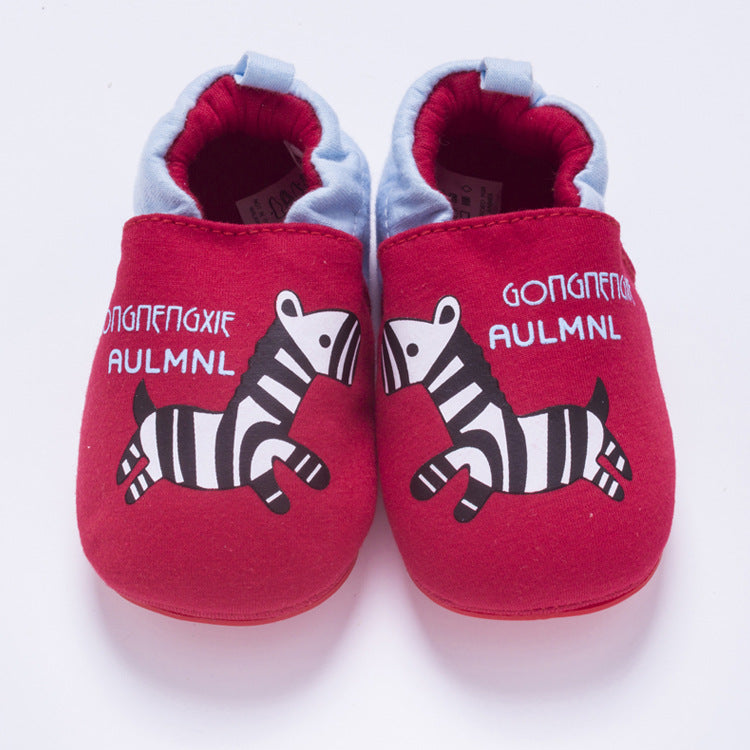Baby Soft Bottom Toddler Shoes 0-1-2 Years Old Boys And Girls Fashion Home Non-slip